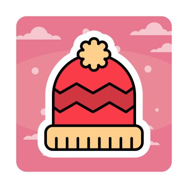 Beanie icon vector illustration 