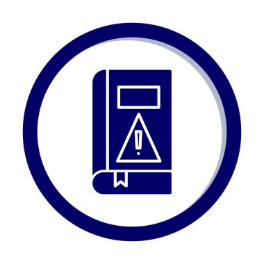 kitap uyarısı ünlem işareti vektör düz renk simgesi ile