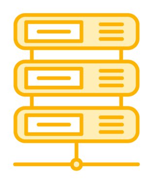 Veri sunucu simgesinin vektör illüstrasyonu 