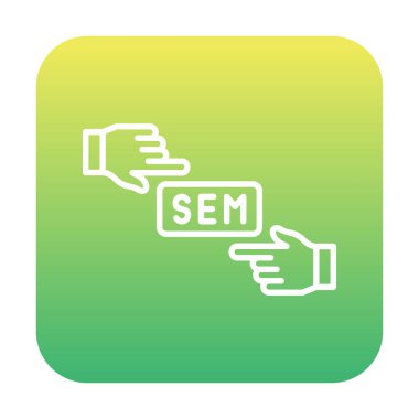 düz Sem simgesi izole kavramı