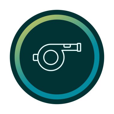 Basit Whistle düz simge vektörü, illüstrasyon