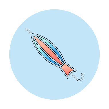 Kapatılan Şemsiye web simgesi, vektör illüstrasyonu