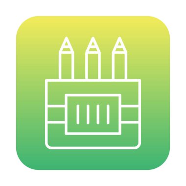 Renkli Kalem simgesi vektör illüstrasyonu