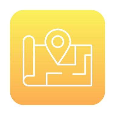 Konum iğnesi, vektör illüstrasyonlu harita simgesi