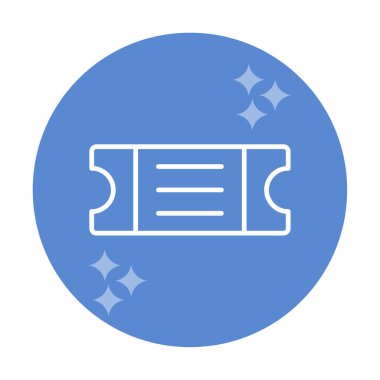 bilet simgesi, vektör illüstrasyonu basit tasarım