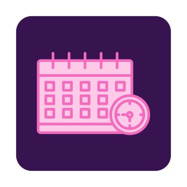 Takvim simgesi. Son teslim tarihi simgesi, vektör illüstrasyon tasarımı