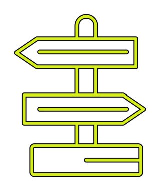 Yön işareti. Web simgesi basit tasarım 