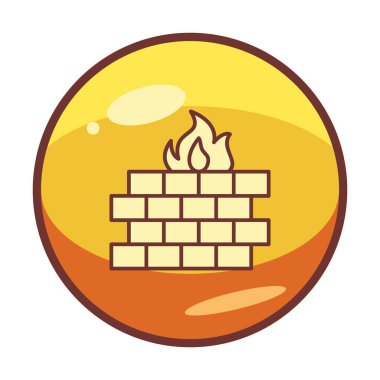 Şömine simgesinin vektör illüstrasyonu 