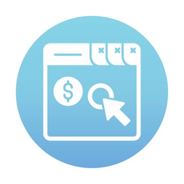 Her Tıklama simgesine Öde, vektör illüstrasyonu