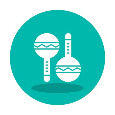 maracas simgesi vektör illüstrasyonu