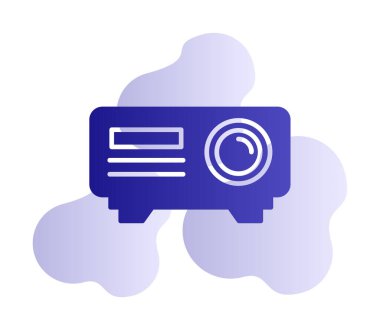 Projektör web simgesi vektör illüstrasyon tasarımı