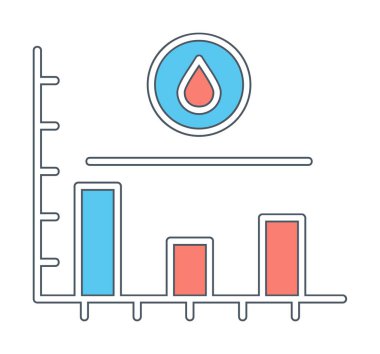 Şeker seviyesi grafik simgesi, vektör illüstrasyonu  