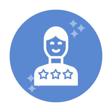 Müşteri memnuniyeti derecelendirme simgesi, vektör illüstrasyonu  