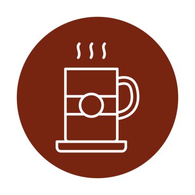 çay fincanı simgesi, vektör illüstrasyonu