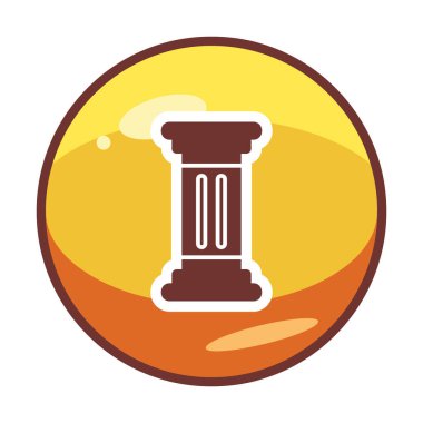 Sütun düz simgesinin vektör illüstrasyonu