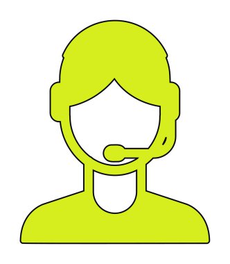 Vektör olarak Müşteri Hizmetleri Ajanı simgesi. logotype