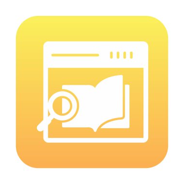 Basit Araştırma Kitabı simgesi, vektör illüstrasyonu