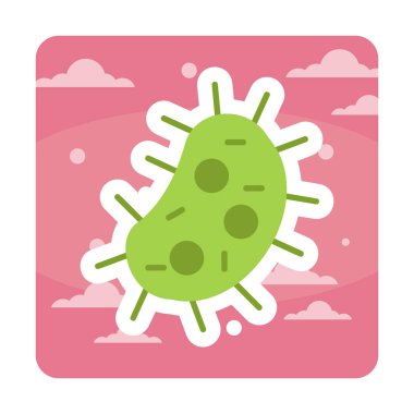 düz Amoeba simge vektör illüstrasyon tasarımı