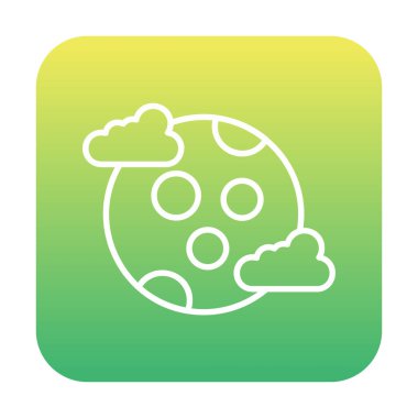 Dolunay düz ikonu. vektör illüstrasyonu 