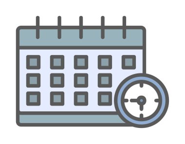 Takvim simgesi. Son teslim tarihi simgesi, vektör illüstrasyon tasarımı