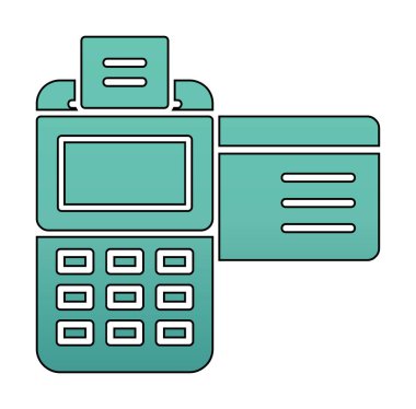 Kredi Kartı Makinesinin vektör çizimi