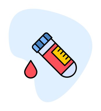 Kan Test Ağı simgesi, vektör illüstrasyonu