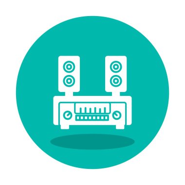 renk çizgisi ses hoparlörleri vektör çizimi 