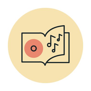 Basit Ses Kitabı simgesi, vektör illüstrasyonu