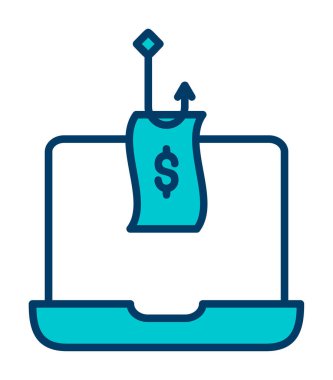 Basit bir sahte para ikonu. vektör