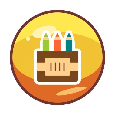 Renkli Kalem simgesi vektör illüstrasyonu