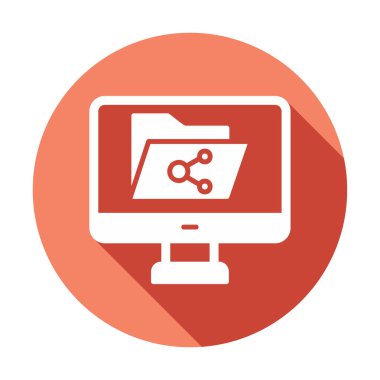 Basit Dosya Paylaşımı simgesi, vektör illüstrasyonu