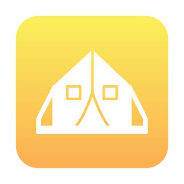 çadır simgesi, vektör çizimi  