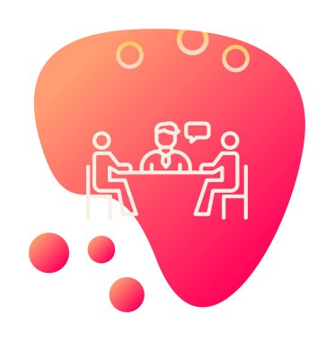 Basit iş Buluşma simgesi, vektör illüstrasyonu