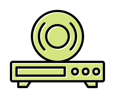 CD çalar simge vektör çizim