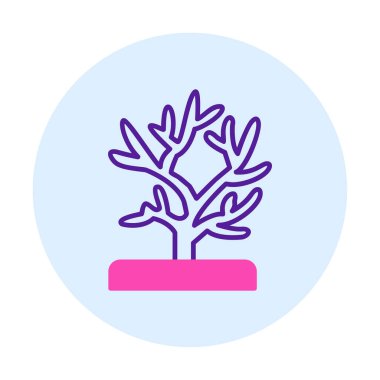 Mercan simgesi vektör illüstrasyonu