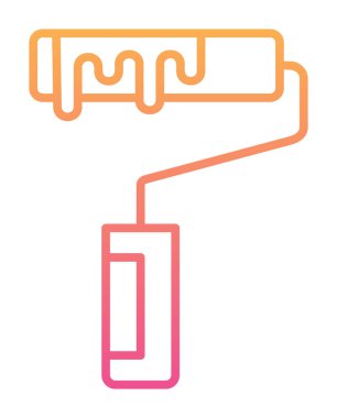 Modern Paint Roller simgesinin vektör çizimi              