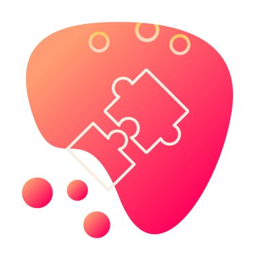 Bulmaca simgesi izole edildi. iş vektörü illüstrasyon tasarım şablonu