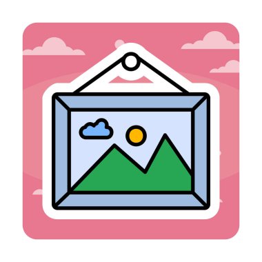 Doğa web simgesi, vektör illüstrasyonu 