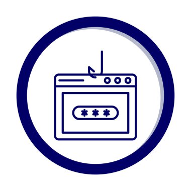 Basit Parola Kopyalama simgesi, vektör illüstrasyonu