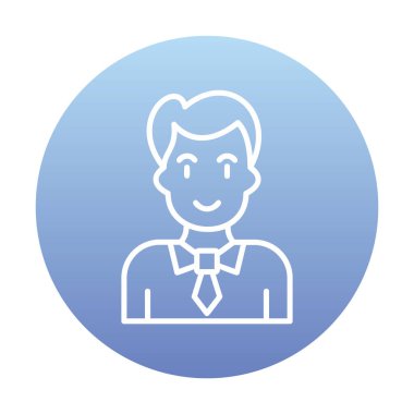 Profesör Web simgesi, vektör illüstrasyonu