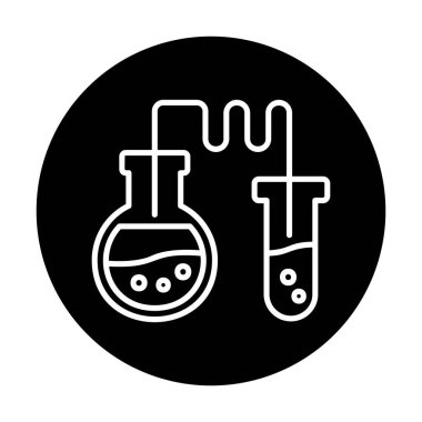 Test tüplü kimya laboratuvarı. Kimya konsepti                                             