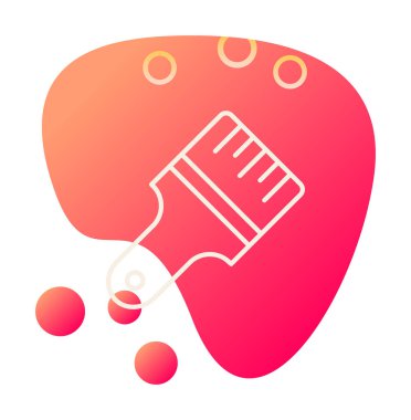 fırça ağ ikonu vektör illüstrasyonu