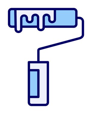 Modern Paint Roller simgesinin vektör çizimi              