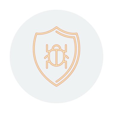 Antivirüs kalkan koruma vektörü çizimi 