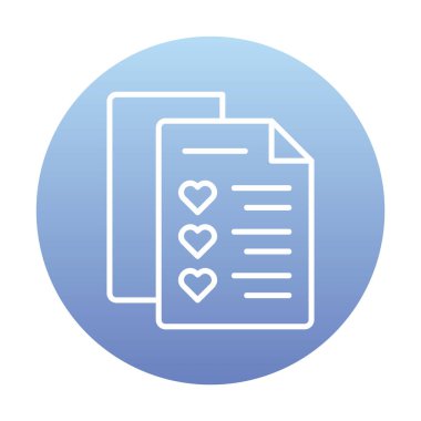 Dilek listesi. Web simgesi basit illüstrasyon 