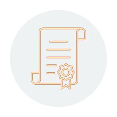 Sertifika vektör simgesi modern basit illüstrasyon                                 