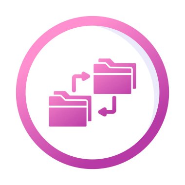 Basit Veri Kopyalama simgesi, vektör illüstrasyonu