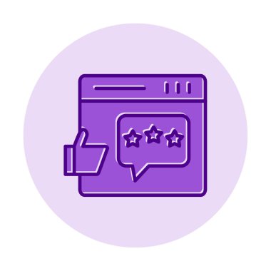 düz geribildirim simgesi vektör çizimi tasarımı