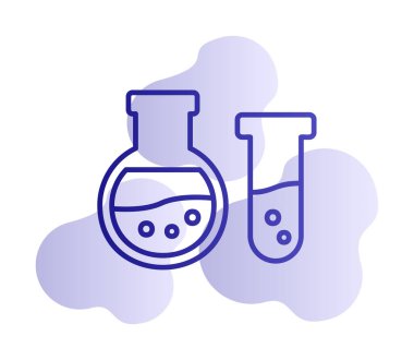 Matara ikonu. Laboratuvar ekipmanları. vektör illüstrasyonu.                     