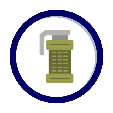 Smoke Grenade web simgesi, vektör illüstrasyonu